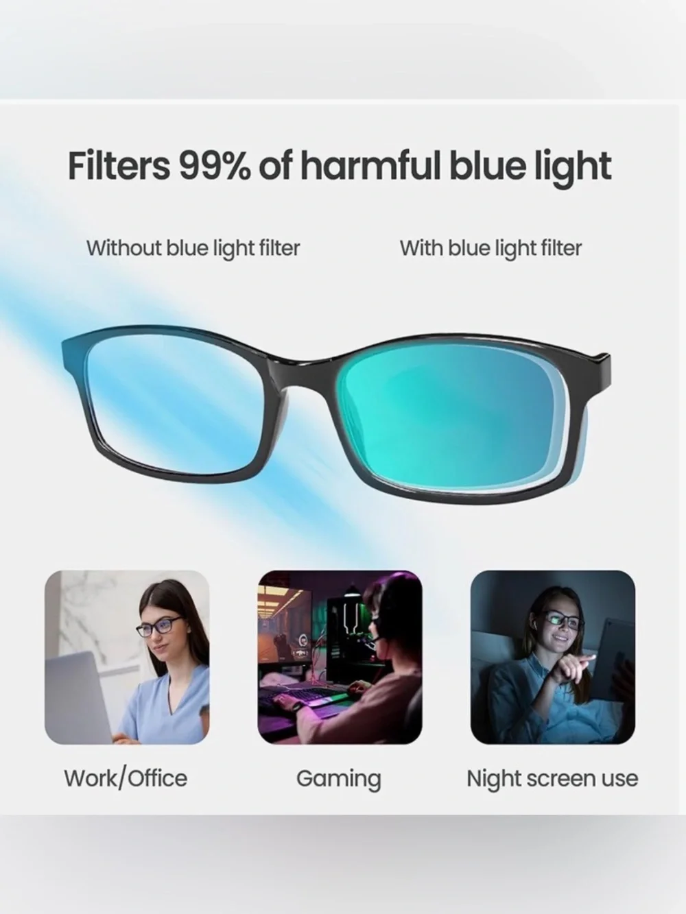 PROSPEK Blue Light Blocking Glasses Computer Glasses Red